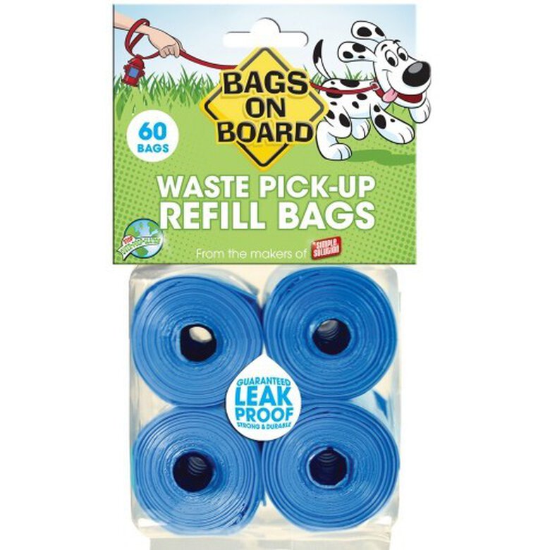 Pack de 4 recambios de bolsitas higiénicas para excrementos color Azul, , large image number null