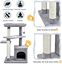 COSTWAY Árbol para gatos de 4 niveles, torre para gatos con postes para rascar, plataforma superior de felpa, condominio para gatos, bola de pelo sonora, plataforma de salto, soporte de escalada para gatos, área de juegos para gatitos, árbol de actividad interior, , large indicador imagen numero 3