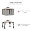 Outsunny Cenador de Jardín 3x3 m Pabellón de Exterior con Doble Techo de Ventilación 4 Cortinas Mosquiteras Laterales con Cremallera 8 Orificios de Drenaje Gazebo para Fiestas Patio Marrón Pardo, , large indicador imagen numero 4