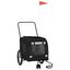vidaXL Remolque de bicicleta para perros hierro y tela Oxford negro, , large indicador imagen numero 6