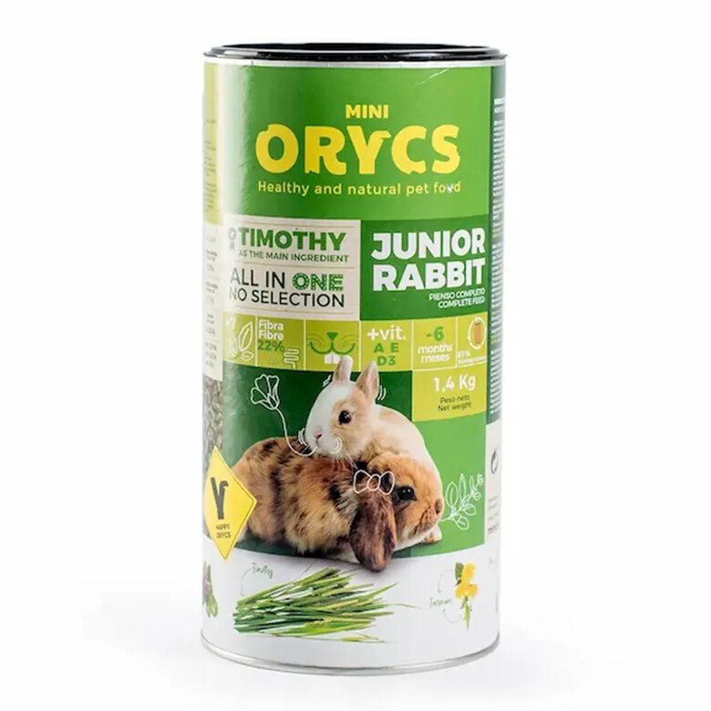 ORYCS Junior Rabbit Pienso completo para conejos baby, enanos y toy 4 kg