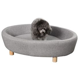 Sofá - Cama para mascotas con cojín acolchado extraíble color Gris