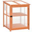 Outsunny Mini Invernadero de Jardín Invernadero de Madera y Paneles de Policarbonato Vivero Casero con 2 Estantes Tapas y Puerta para Plantas Huerto Jardinería 62x63x82 cm Madera Natural, , large indicador imagen numero 1
