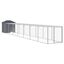 vidaXL Jaula gallinas con corral acero galvanizado gris 117x813x123 cm, , large indicador imagen numero 17