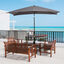 Outsunny Sombrilla de Aluminio 200x300x240 cm Parasol Rectangular de Jard&iacute;n Inclinable con Manivela y Poste Desmontable para Terraza Piscina Patio Exterior Gris, , large indicador imagen numero 2