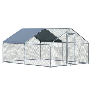 PawHut Gallinero Exterior de Metal Galvanizado para aves