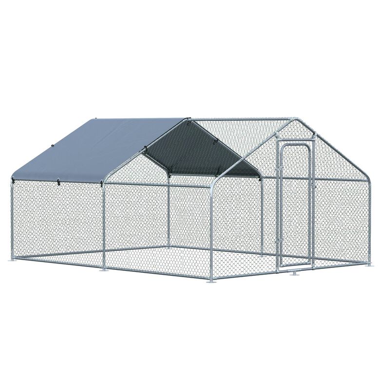 PawHut Gallinero Exterior de Metal Galvanizado para aves thumbnail