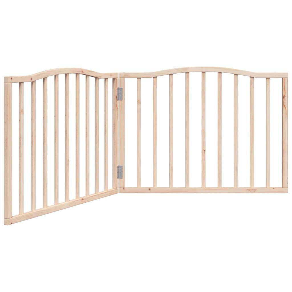 VidaXL Puerta Plegable Madera para Perros plegable 2 paneles madera de álamo 160 cm