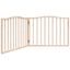 vidaXL Puerta para perros plegable 2 paneles madera de álamo 160 cm, , large indicador imagen numero 1