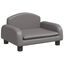 vidaXL Cama para perros de cuero sintético gris 70x45x30 cm, , large indicador imagen numero 6