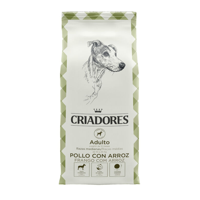 Criadores Adulto Pollo y Arroz pienso para perros de raza mediana thumbnail