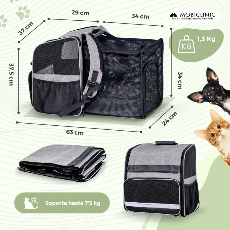 Mobiclinic Bolsa Transportín Extensible con Ventilación para mascotas thumbnail