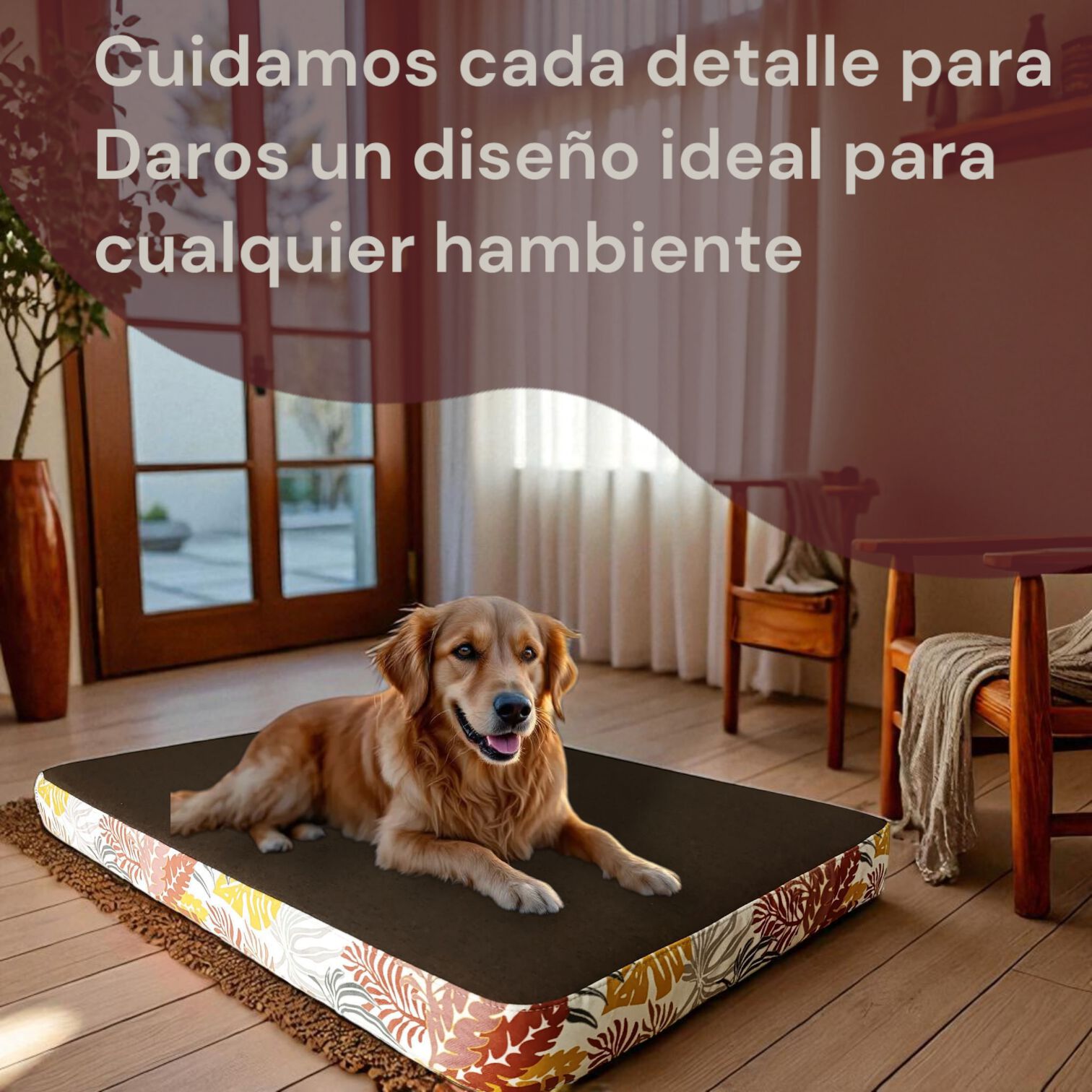 CAMA LULU MARR&Oacute;N ESTAMPADA Talla XL., , large Imagen numero 5