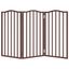 vidaXL Puerta para perros plegable 3 paneles álamo marrón roble 150 cm, , large indicador imagen numero 4