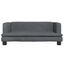 vidaXL Cama para perros de terciopelo gris oscuro 80x45x30 cm, , large indicador imagen numero 2