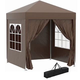 Outsunny Carpa Plegable Marrón