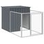 vidaXL Caseta perros con corral acero galvanizado gris 110x813x110 cm, , large indicador imagen numero 5