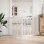 vidaXL Puerta para perros plegable 2 paneles madera álamo blanca 160cm, , large indicador imagen numero 3