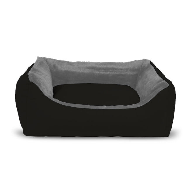 Gauty Cama para Perros y Gatos  Tela Impermeable y pelo - Negro y gris, , large Imagen numero 1