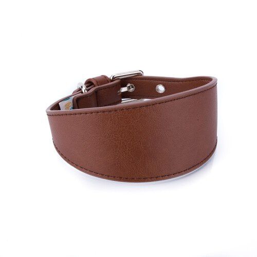 Collar de cuero vegano Pamppy especial galgos color Camel, , large Imagen numero 2