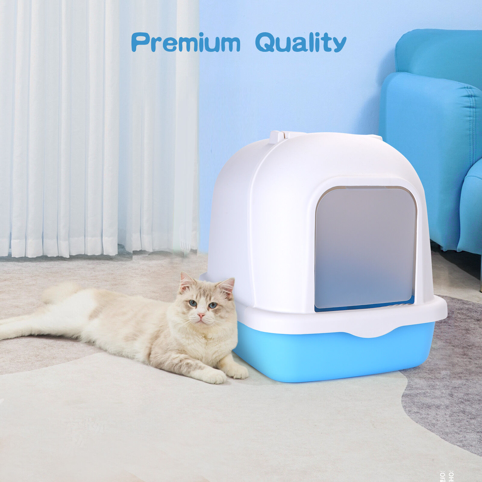 Nobleza Inodoro con abertura frontal y pala para gatos thumbnail