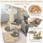 COSTWAY Árbol para Gatos de 120 cm, Árbol Rascador para Gatos con 2 Plataformas, Hamaca, Cama para Gatos y Postes Rascadores, Torre para Gatos de Madera de Varios Niveles, Gris, , large indicador imagen numero 4