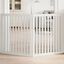 vidaXL Puerta para perros plegable 2 paneles madera álamo blanca 160cm, , large indicador imagen numero 2