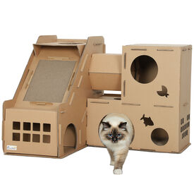 PawHut Rascador para Gatos Marrón