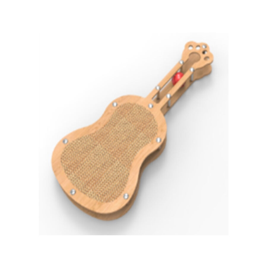 TK-Pet Guitarra Rascador de Madera para gatos, , large Imagen numero 1