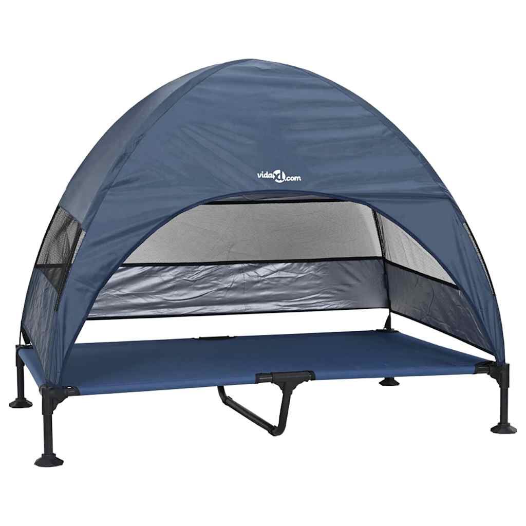vidaXL Cama Elevada para Perros Manual Azul marino 127 x 81 x 108 cm, , large Imagen numero 1