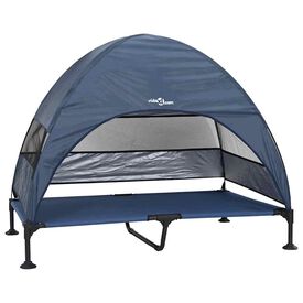 vidaXL Cama Elevada para Perros Manual Azul marino 127 x 81 x 108 cm