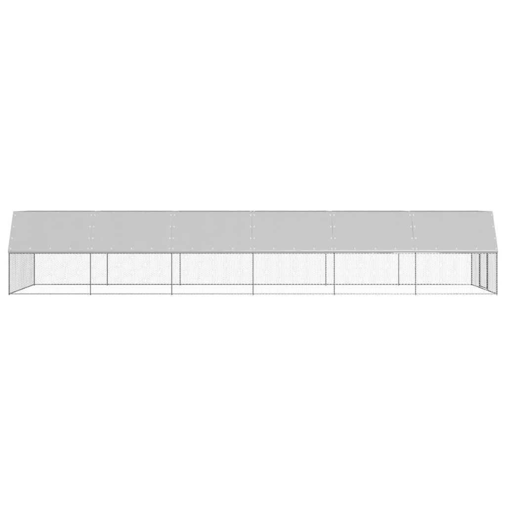 vidaXL Jaula gallinero de acero galvanizado 3x12x2 m, , large Imagen numero 3