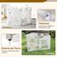 COSTWAY Corral de Mascotas de 6 Paneles, Valla Plegable de 81 cm con Puerta de Cierre Seguro, Estacas y Ventosas, Ideal para Perros Pequeños y Medianos, Interior y Exterior, Blanco, , large indicador imagen numero 5