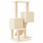 vidaXL Rascador para gatos con postes de sisal color crema 82 cm, , large indicador imagen numero 4