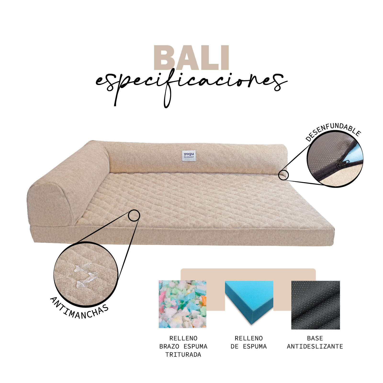 80 x 60 x 20 cm Yagu cuna esquinera bali T-U, , large Imagen numero 2