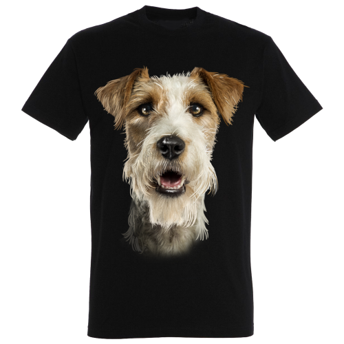 Camiseta Jack Russell pelo largo para hombre color Negro, , large Imagen numero 1