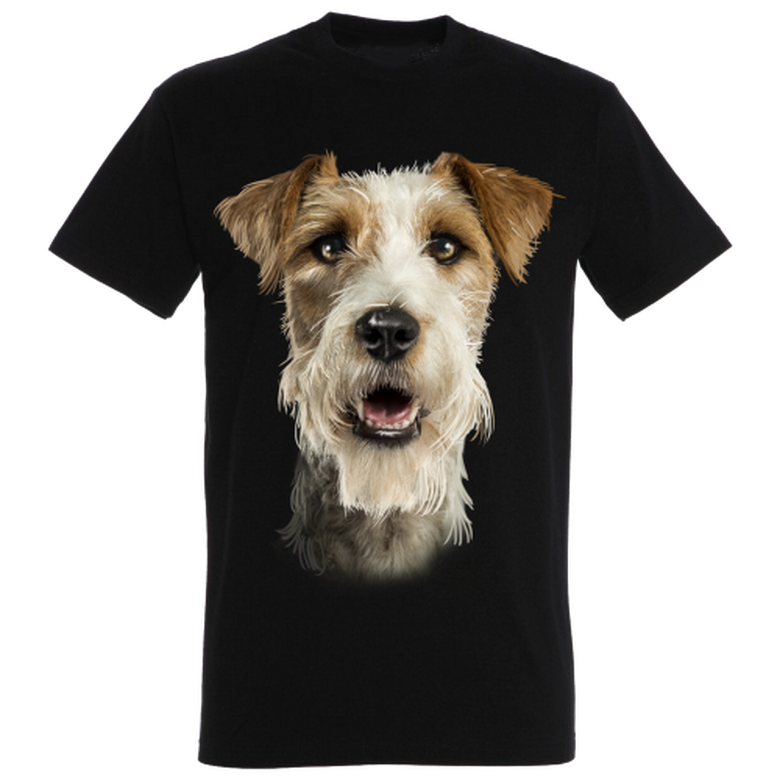 Camiseta Jack Russell pelo largo para hombre color Negro, , large image number null