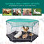 Nobleza 6 Paneles Plegable Jaula para Mascotas Peque&ntilde;os, Valla Met&aacute;lica para H&aacute;mster, Recinto Exterior Protegido para Conejos - Tama&ntilde;o (L112*W96*H56.5cm)(1), , large indicador imagen numero 4