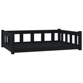 VidaXL Estructura con barras cama de madera negra para perros