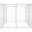 Vidaxl perrera con puerta de bisagra plateada para perros, , large indicador imagen numero 7