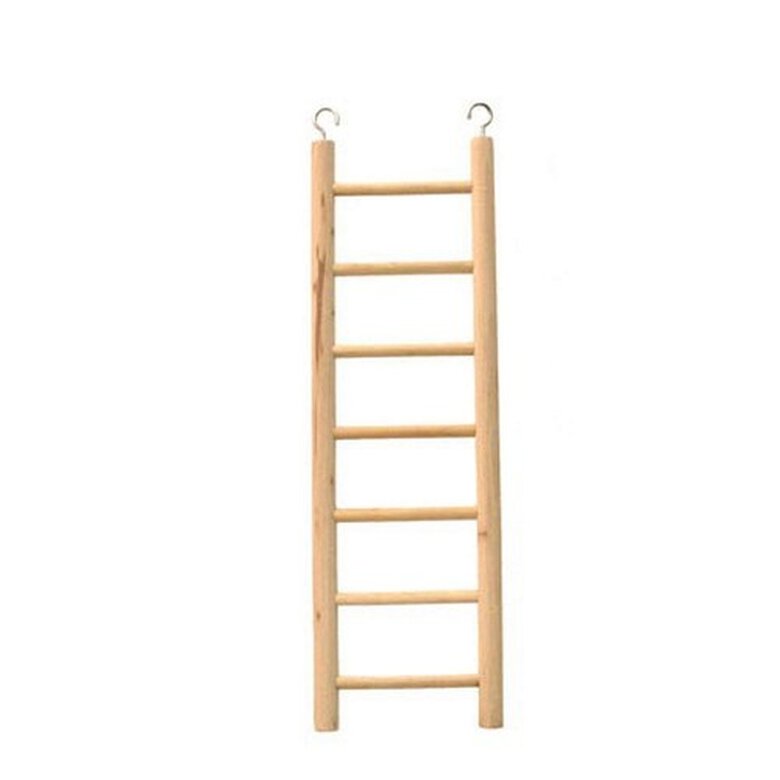 Escalera de madera con 7 escalones para pájaros, , large image number null