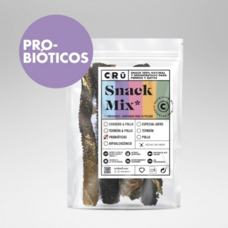 CRU snack mix Probióticos sabor Ternera y Cordero, , large image number null