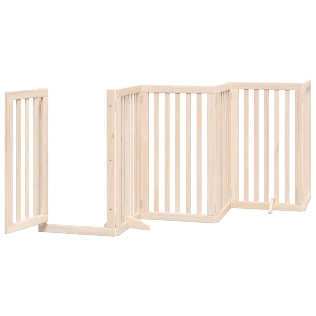 vidaXL Puerta para perros plegable 15 paneles madera de &aacute;lamo 750 cm, , large Imagen numero 10