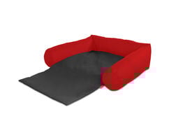 Gauty Cama Tela Impermeable  Rojo y gris para Perros y Gatos