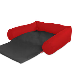 Gauty Cama Tela Impermeable  Rojo y gris para Perros y Gatos