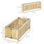 Outsunny Jardinera Madera Natural, , large indicador imagen numero 3