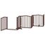 vidaXL Puerta para perros plegable 6 paneles álamo marrón roble 300 cm, , large indicador imagen numero 4