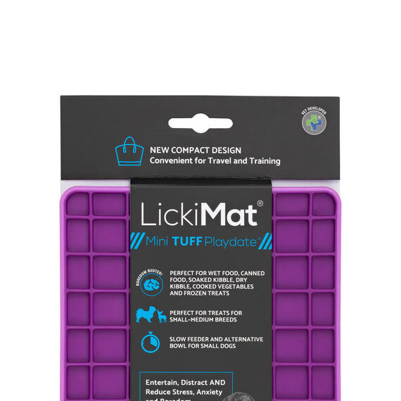 Comedero LickiMat Mini Tuff Playdate Morado para perro, , large Imagen numero 1
