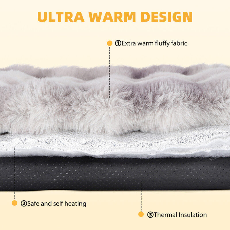 Nobleza Manta Autocalentable para Gatos y Perros Peque&ntilde;os (70 x 50 cm) - Manta T&eacute;rmica Sin Electricidad ni Bater&iacute;as, Cama Lavable y Suave con Capa Reflectante para Mascotas, , large Imagen numero 2