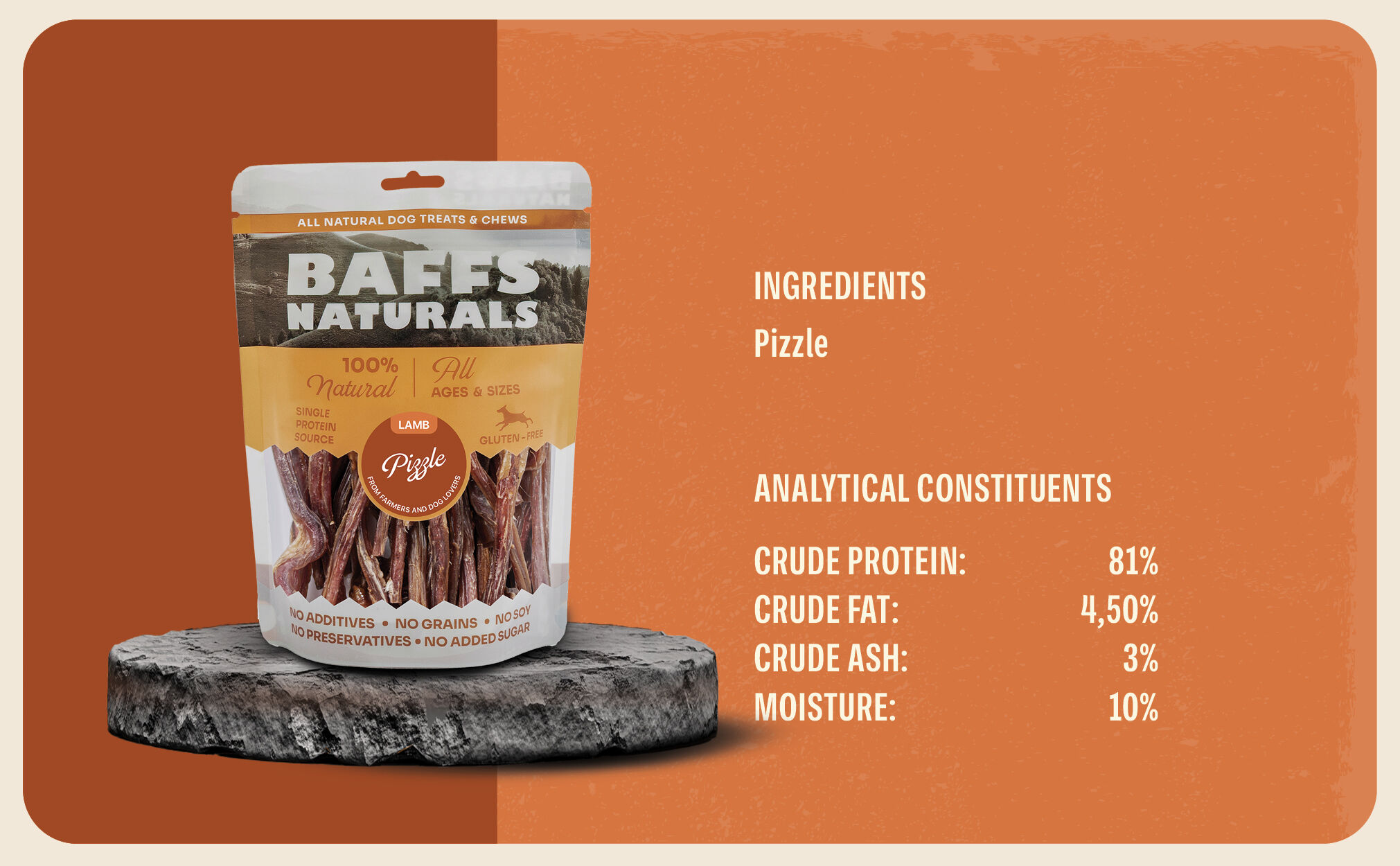 BAFFS Naturals Nervio de Cordero Deshidratado - Snack Natural para Perros, , large Imagen numero 3